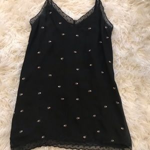 Impeccable Pig little black dress with lace detail